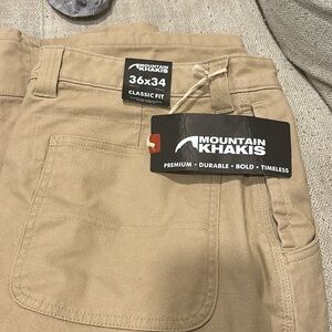 Mountain khaki flannel lined Pant 36x34